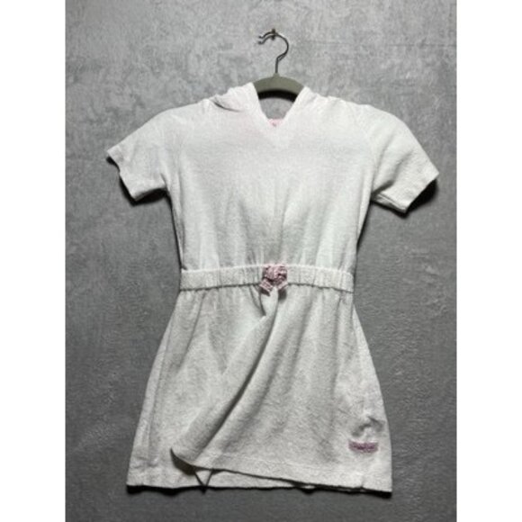 Ruffle Butts White Terry Cloth Hooded Swimsuit Cover-Up Girl's Size 6 - Picture 1 of 6